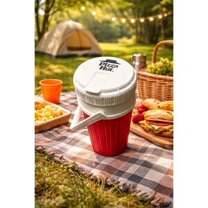 Vintage Igloo Pizza Hut 1/2 Gallon Red Thermos‎ Cooler Jug USA Camping Picnic